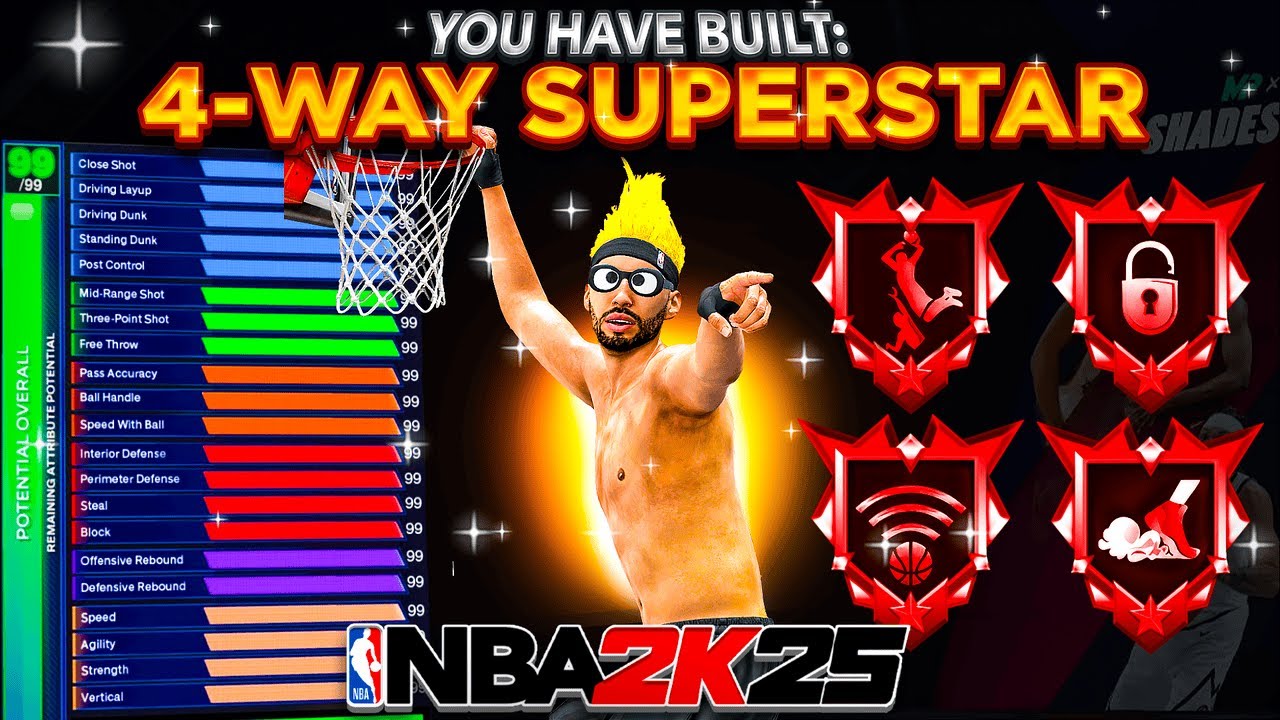 BEST 4-WAY POINT GUARD BUILD w/ LEGEND POSTERIZER in NBA 2K25 - BEST ALL AROUND GUARD BUILD 2K25