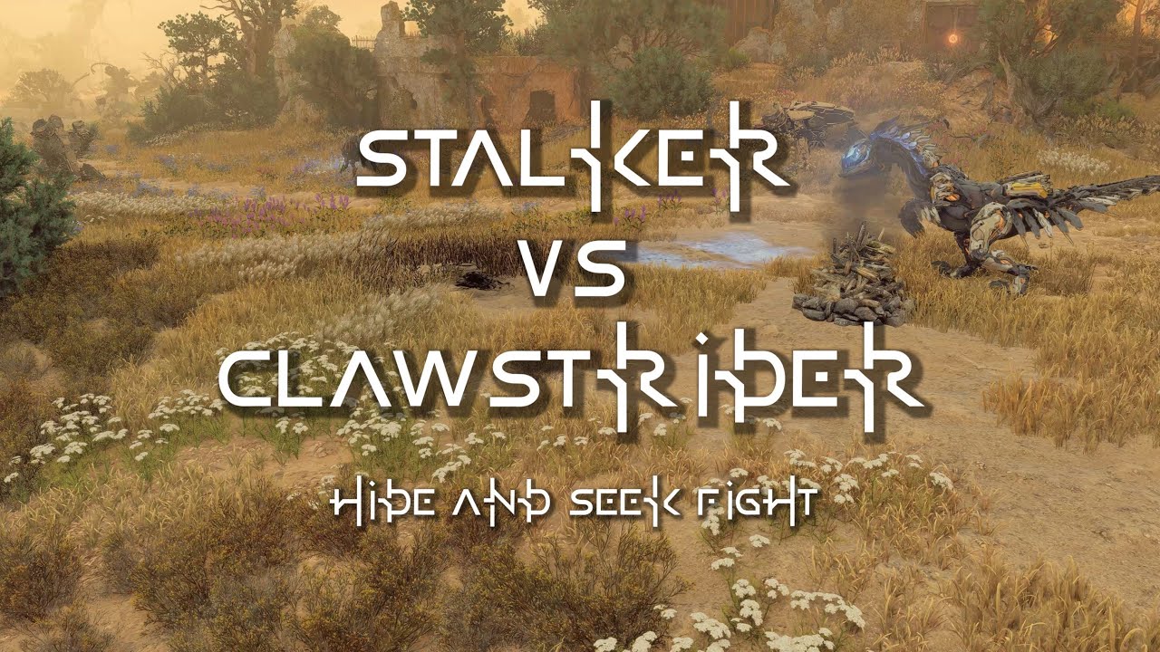 Stalker vs Clawstrider fight. Horizon arena. Horizon Forbidden West