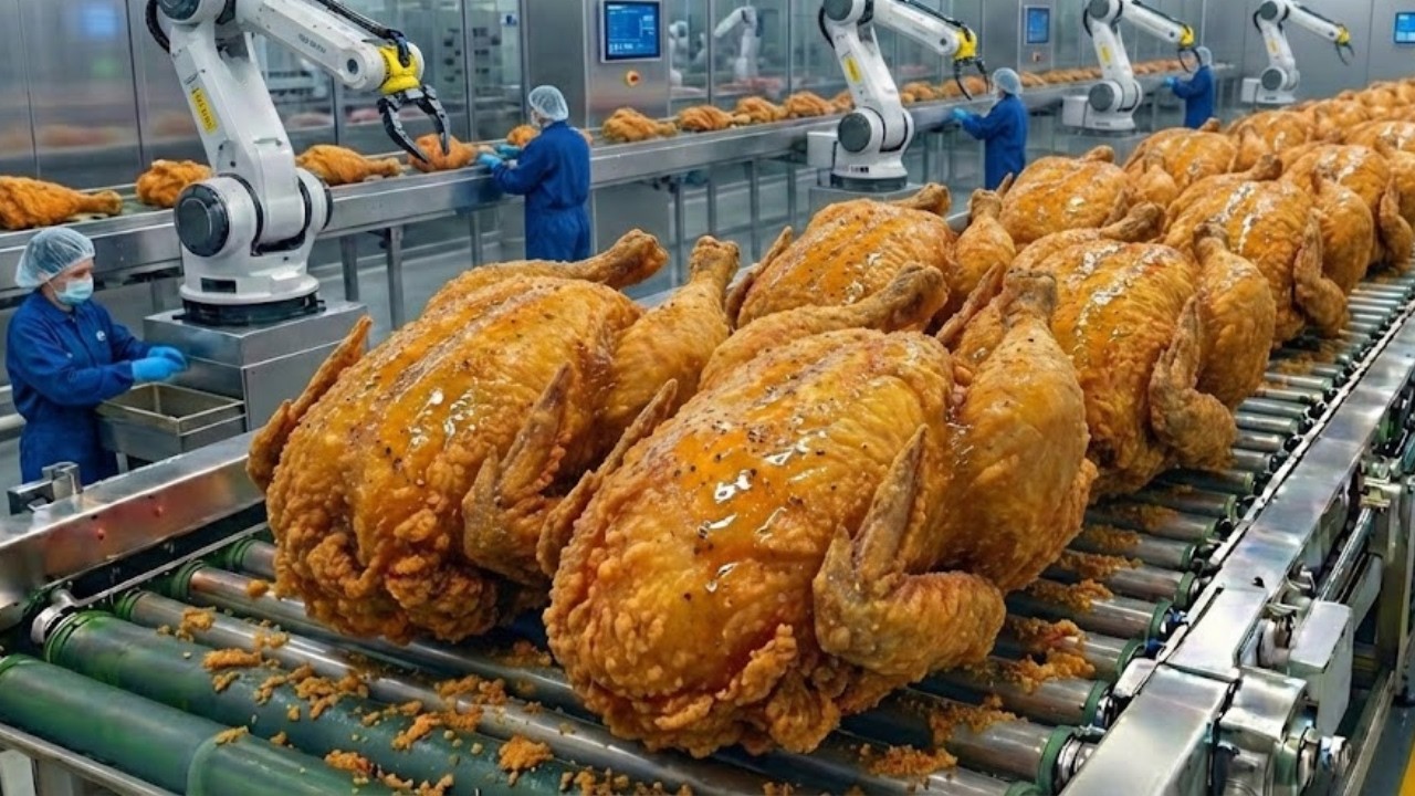 Inside the Massive Fried Chicken Factory How Millions Are Breaded & Fried Full Process