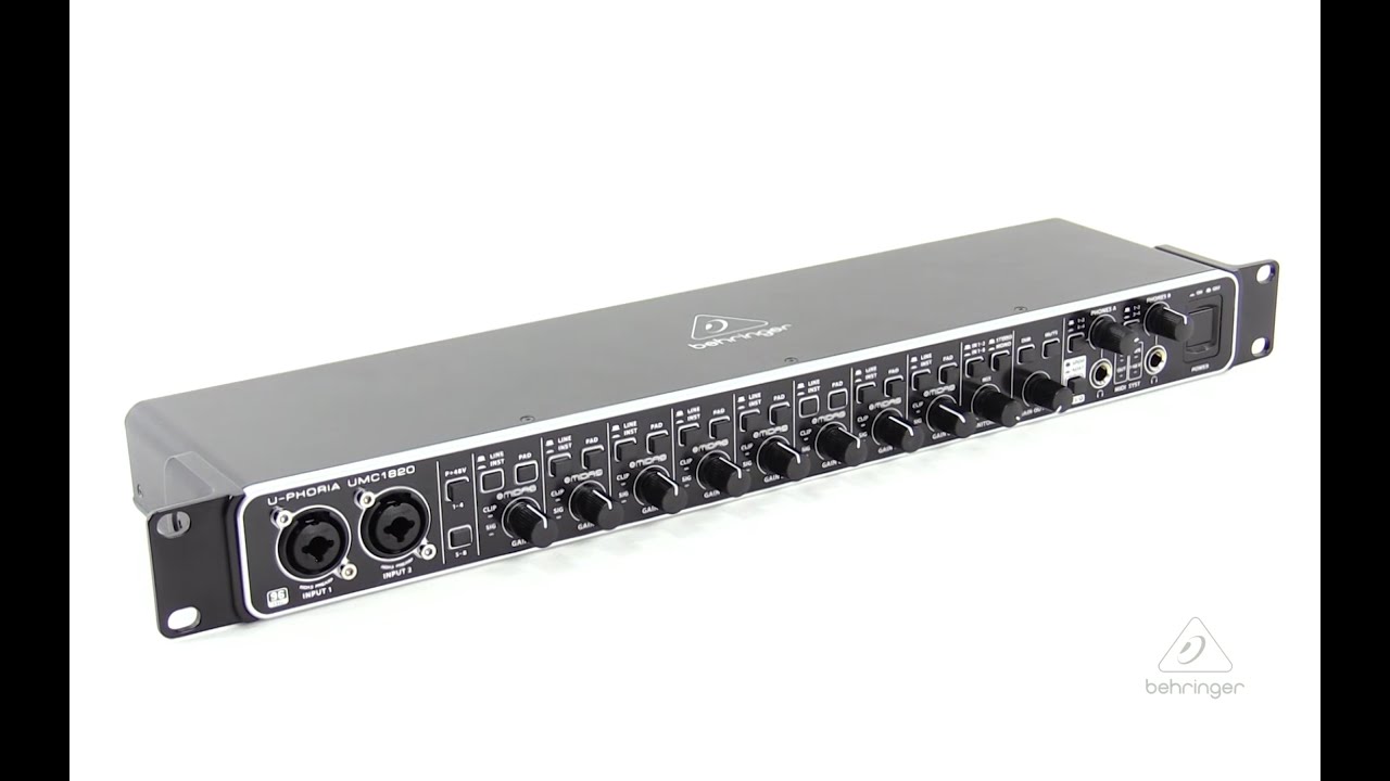 U-PHORIA UMC1820 Audiophile 18x20, 24-Bit/96 kHz USB Audio/MIDI Interface