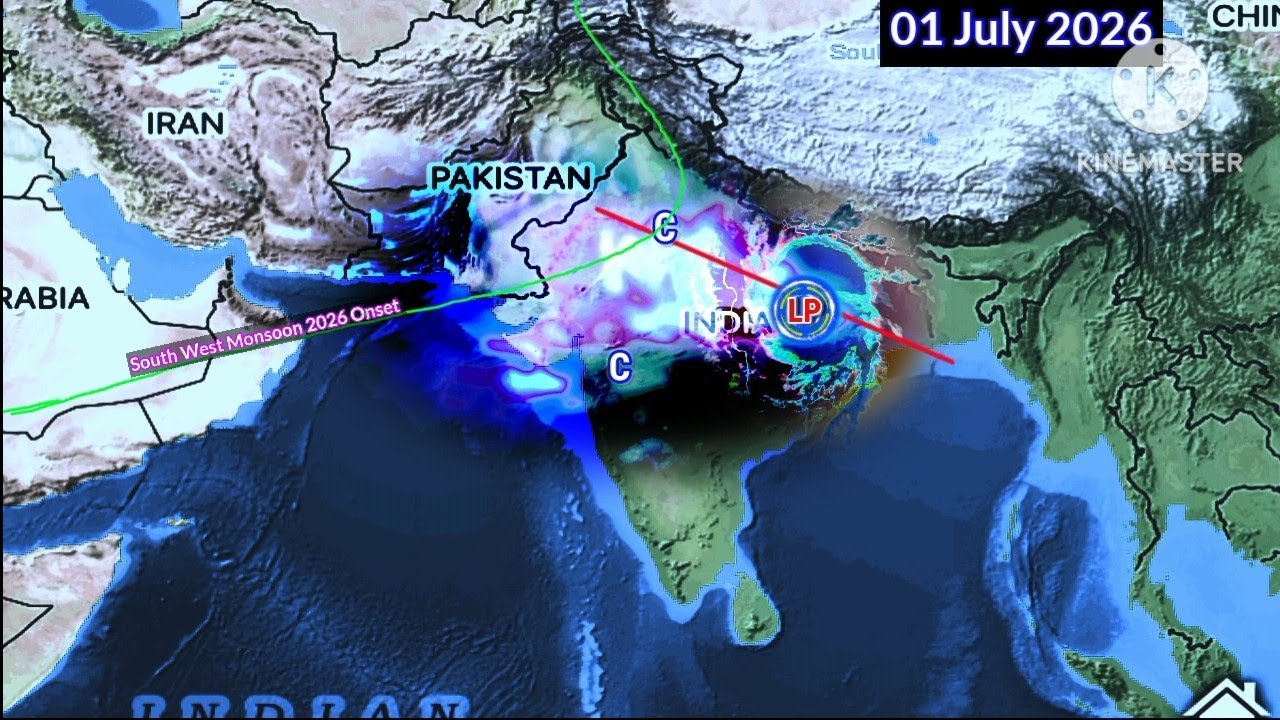 Southwest Monsoon Onset Northeast South India Next 25 Days Weather System Map 2026 June . 