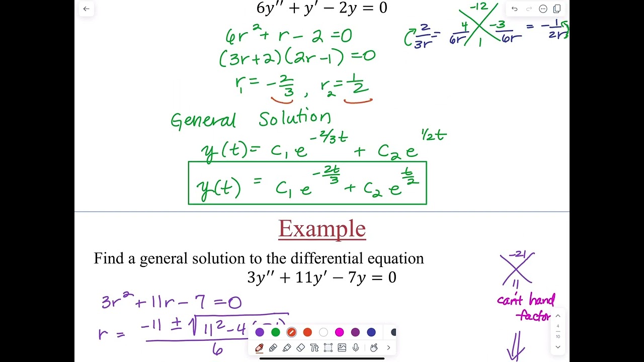 4.2 Homogeneous Linear Equations - The General Solution