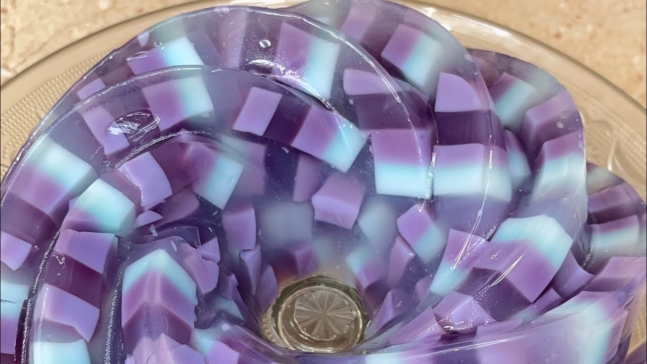 Let's make totally purple jelly cake in an extraordinary way 💜💜💜#purple #purplecake #jellycake
