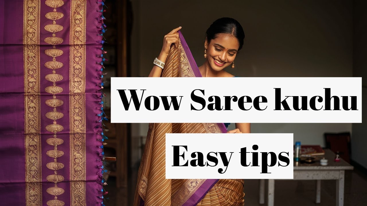 Get Ready to WOW with These Simple Saree Kuchu Hacks! #sareehacks
