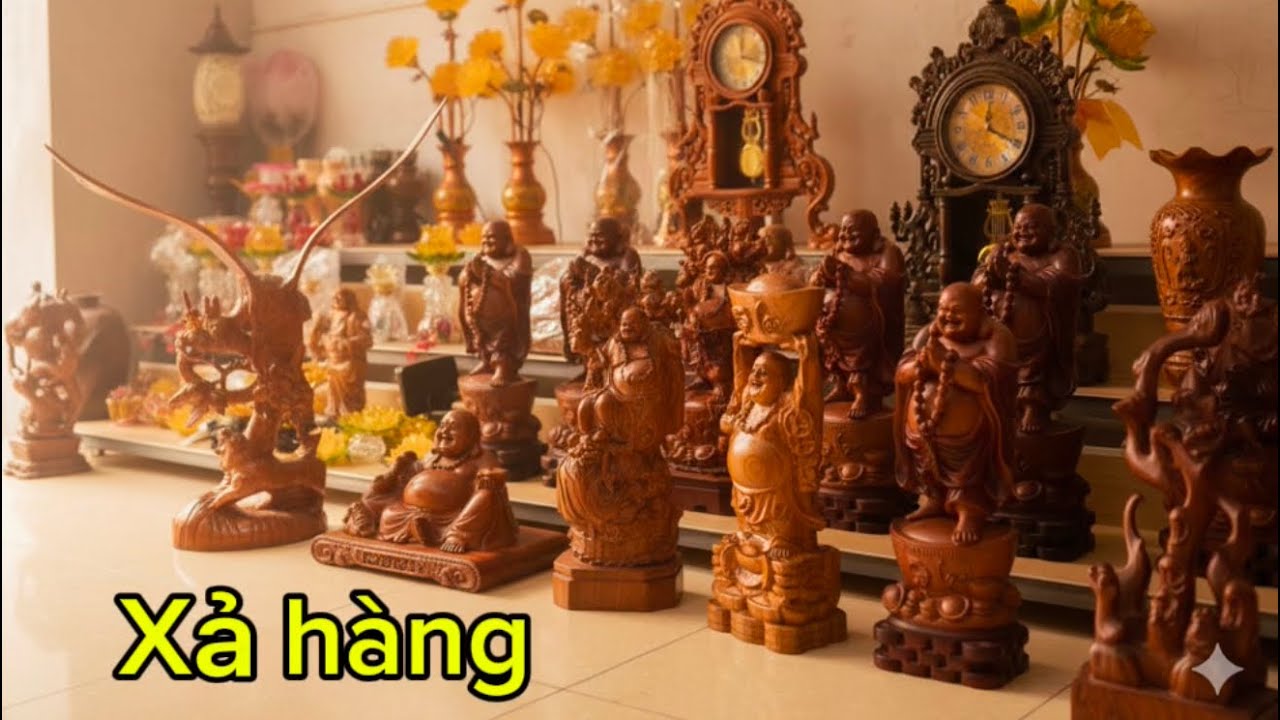 Nhanh tay thì còn, phiên xả hàng cuối cùng của năm , tượng Di Lạc , Đồng Hồ Quả Lắc , Ngựa Kéo Pháo