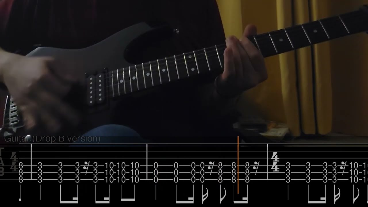 Going Under - Evanescence Guitar Playthrough with TABS (Drop B)