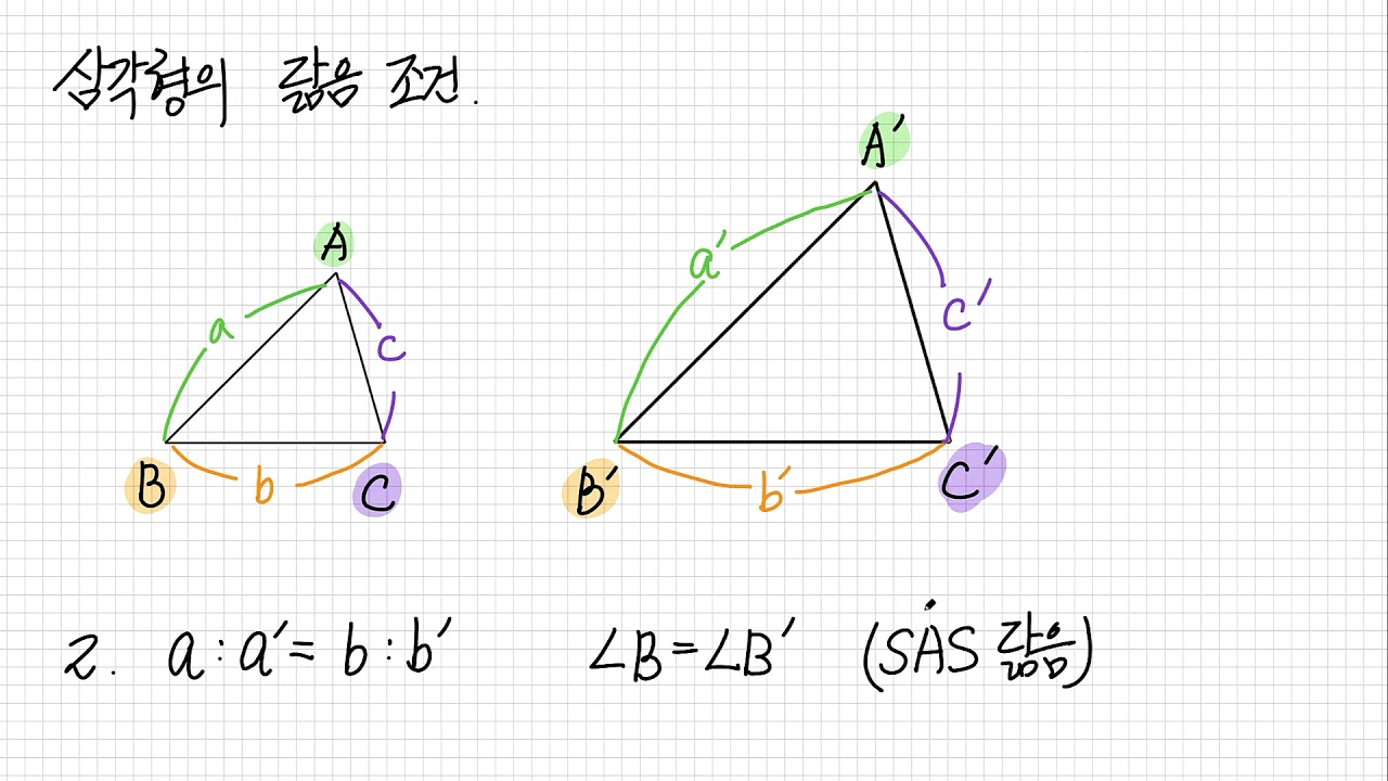 수학2-5-2  삼각형의 닮음 조건