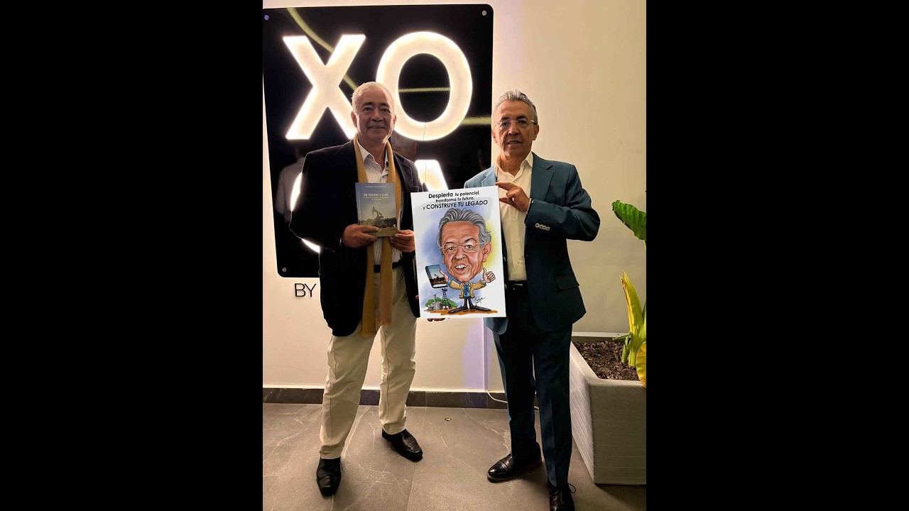 Entrega de Caricatura Digital en el Lanzamiento del Libro: 