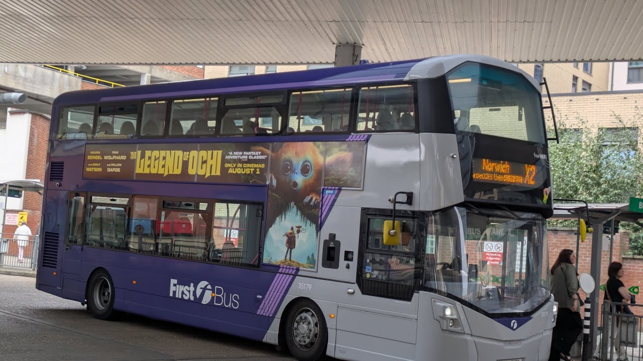 First 35179 on loan to Lowestoft and making a rare appearance on the X2 today.