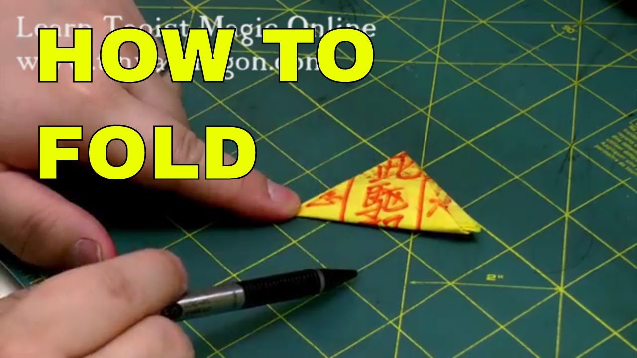 How to Fold a Taoism FU Talisman