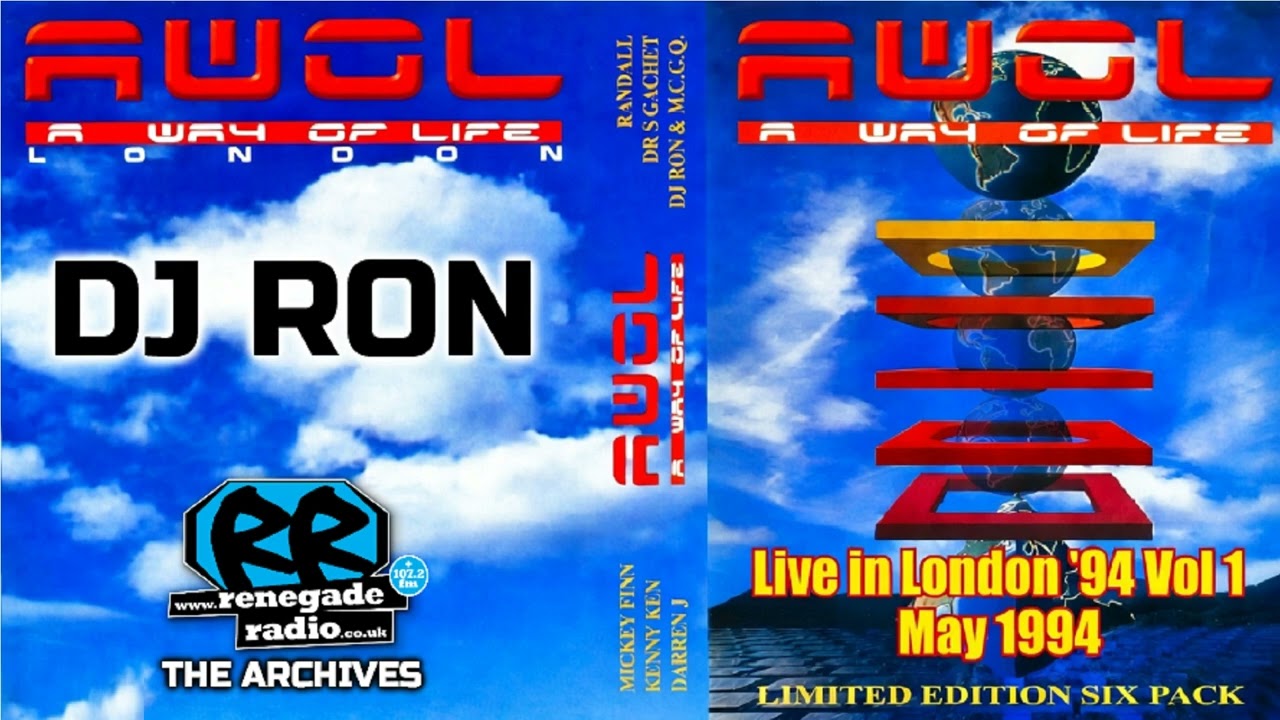 🔥 DJ Ron | AWOL Live In London 94 Vol. 1 | May 1994 | Jungle Drum & Bass