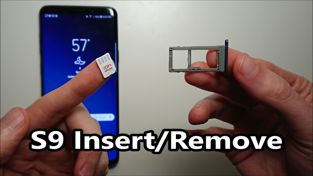 Как вставить или извлечь SIM-карту и Micro SD на Samsung Galaxy S9 / S9 Plus