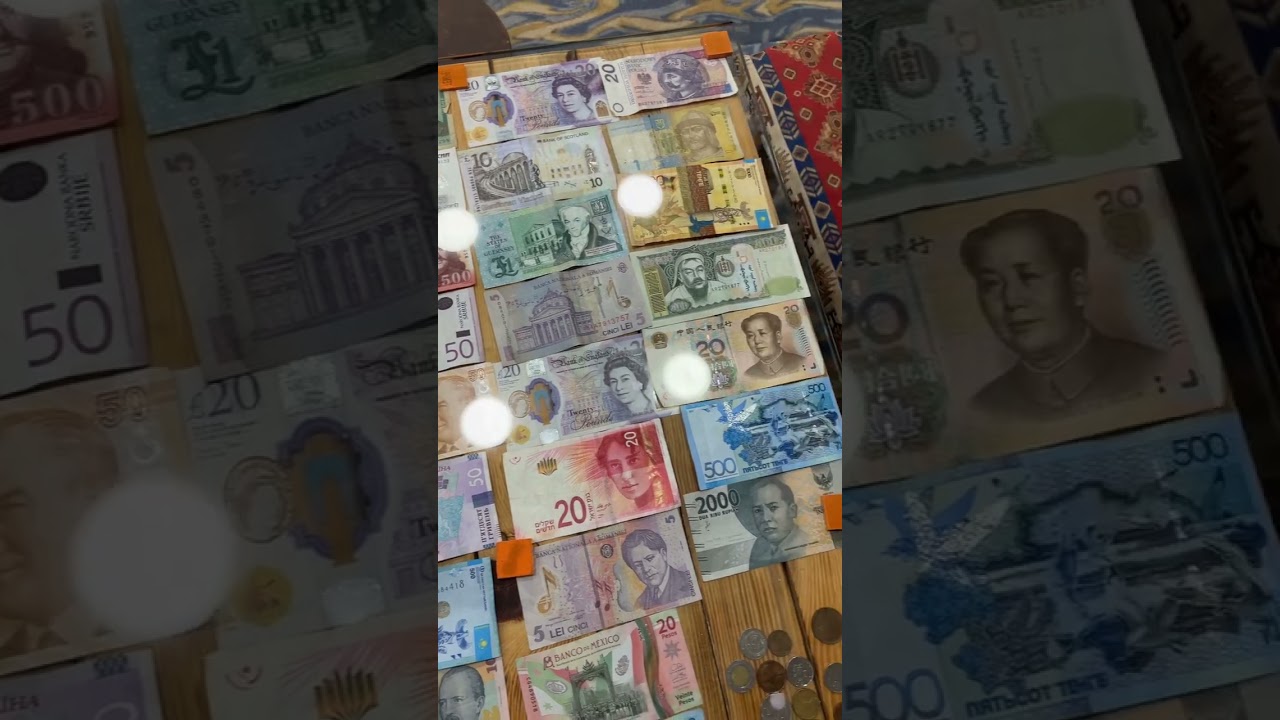 Money from around the world!🌎 #money #currency #worldwidemoney #travel #2025 #travelblogger #uk