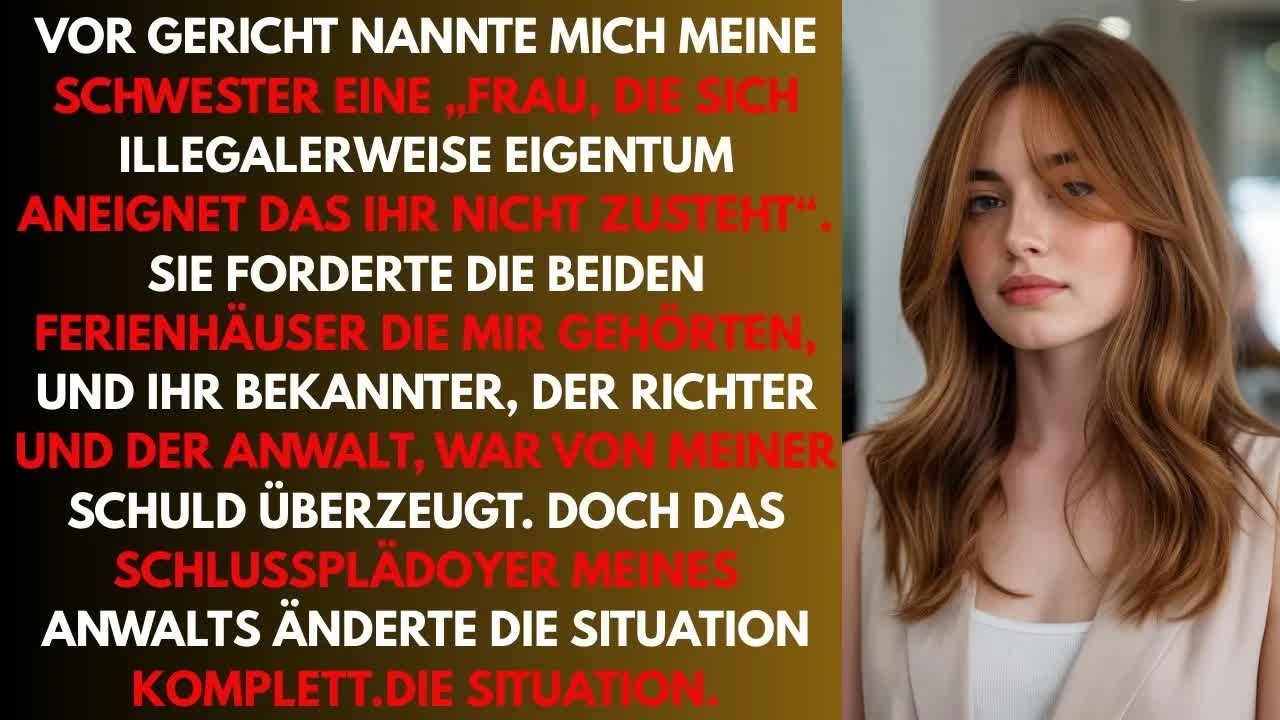 Vor Gericht forderte meine Schwester meine zwei Ferienhäuser – doch der Richter tat DAS!