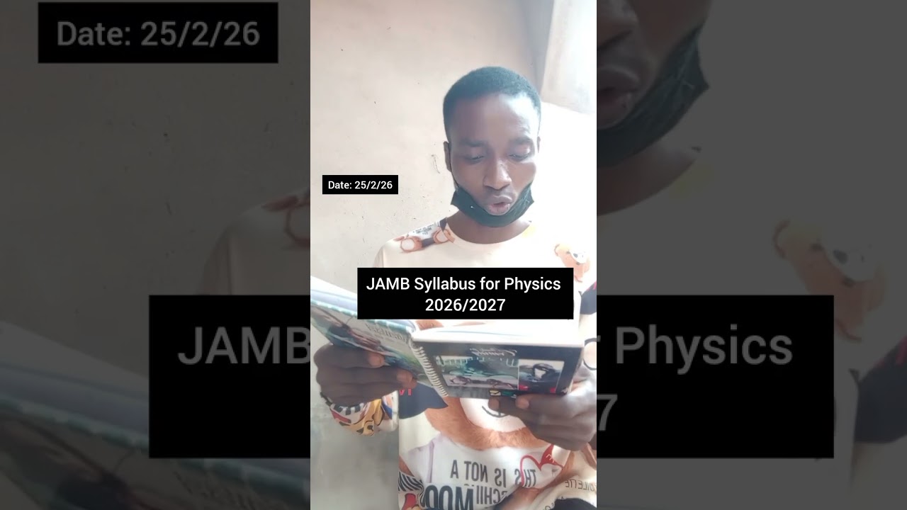 JAMB Syllabus for Physics 2026/2027