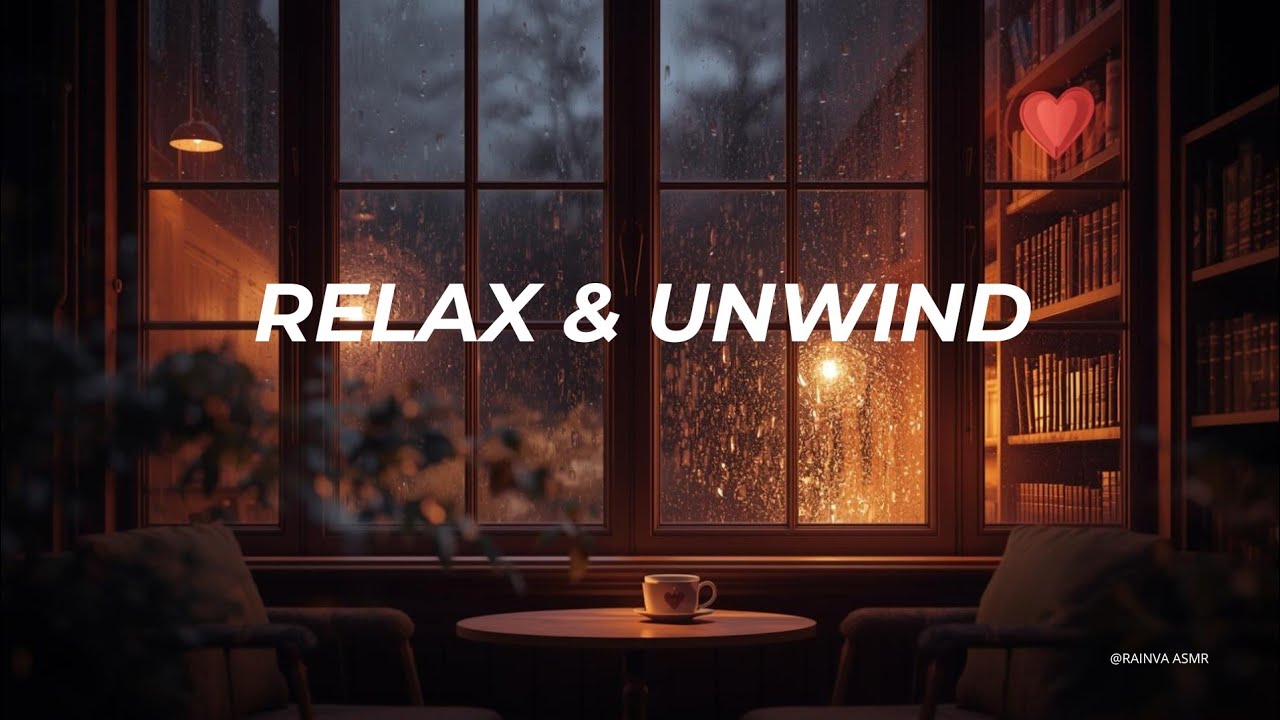 Cozy Rainy Library Ambience 🌧️ Relaxing Rain & Book Sounds for Deep Sleep & Study
