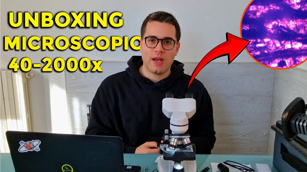 UNBOXING del nuovo MICROSCOPIO OTTICO BINOCULARE 2000x