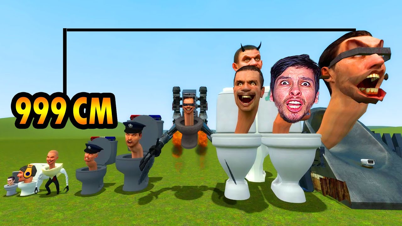 TAMAÑO REAL de TODOS los SKIBIDI TOILET (Pequeños a grandes)