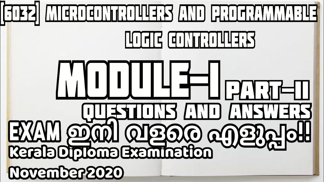 (6032) Microcontrollers and Programmable logic Controllers/Module 1/Exam Oriented Class/Part2