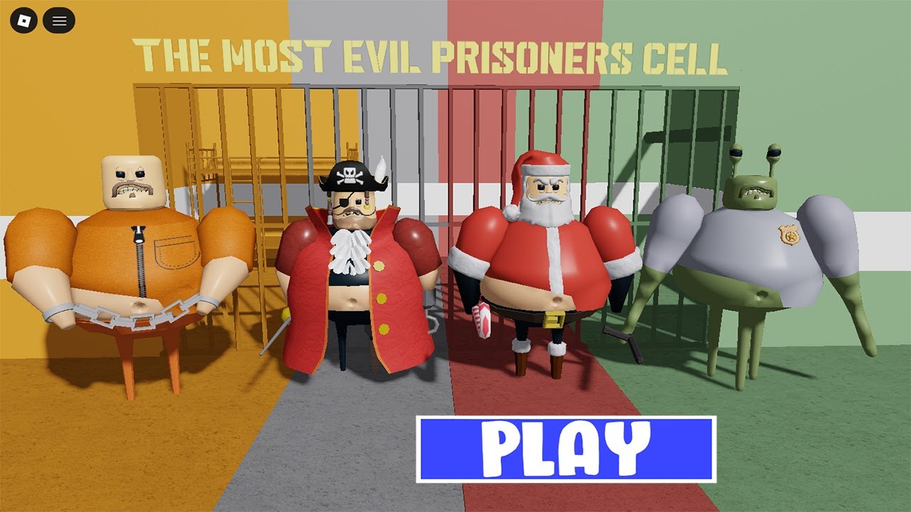 PIRATE BARRY'S vs SANTA CLAUS BARRY vs ALIEN BARRY vs PRISONER BARRY - full gameplay - roblox