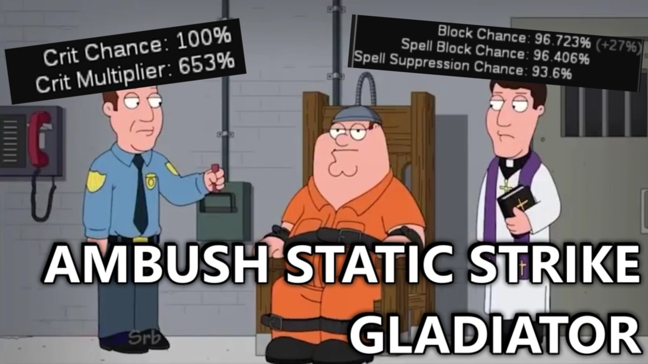 ⚡Ambush Static Strike Gladiator⚡PoE 3.28 Ruthless Build Guide⚡