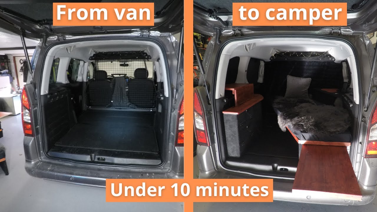 Easy and cheap micro camper build / Quick conversion from van to camper