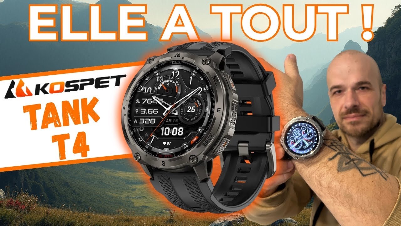 La MEILLEURE MONTRE Connectée pour le SPORT que j'ai testée ? (KOSPET TANK T4)