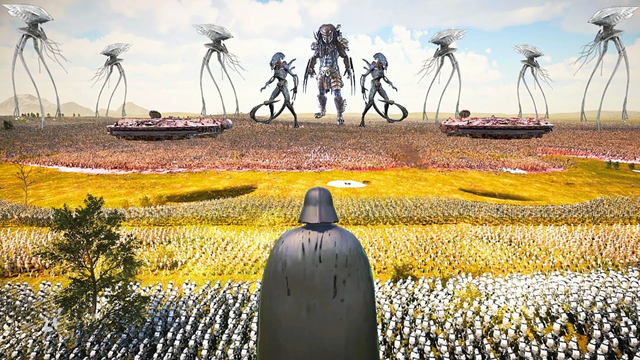 DARTH VADER vs 6,000,000 TRIPODS, ALIENS & PREDATORS - Ultimate Epic Battle Simulator 2 | UEBS 2