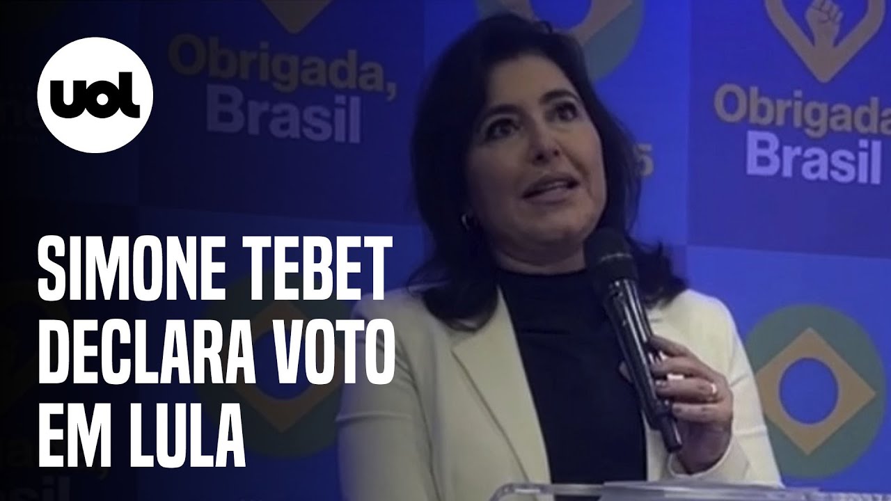 Simone Tebet declara apoio a Lula e diz que 'não cabe omissão'  no 2º turno