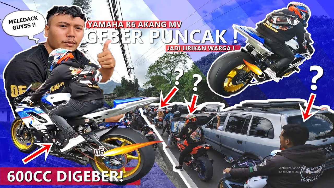 AKANG MV GEBER R6 DI PUNCAK  🔥🔥 KARENA KESEL MACET JADI LIRIKAN WARGA BOGOR❗❗ SAMPE OVERHEAT❗❗ #767