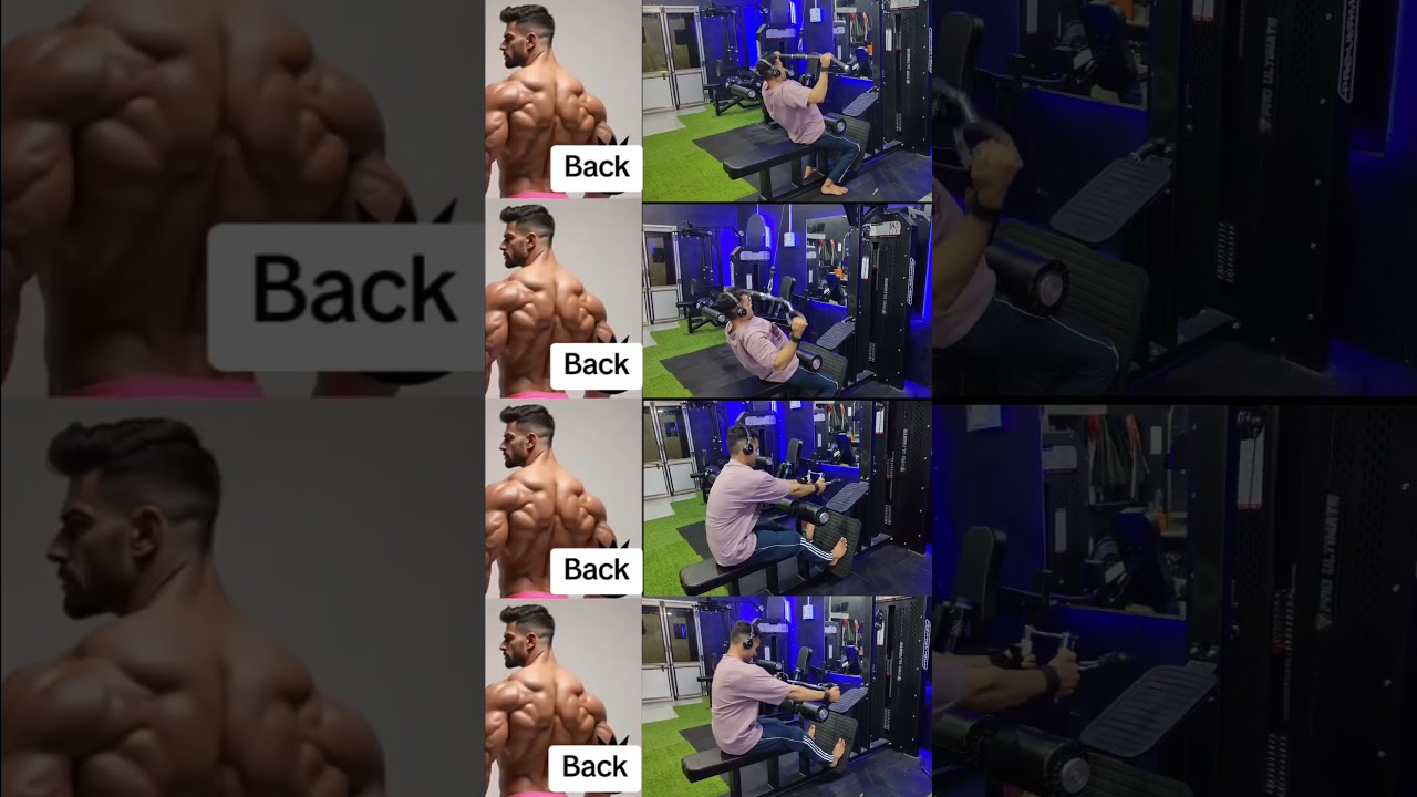 back workout at gym 