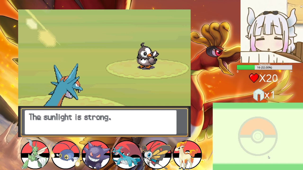 Avanzando con Pokemon con ventilador amigo de fondo