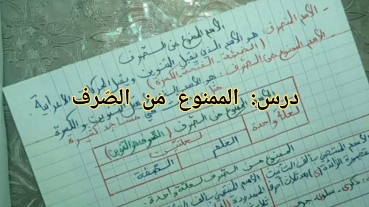 #درس_الممنوع_من_الصرف
