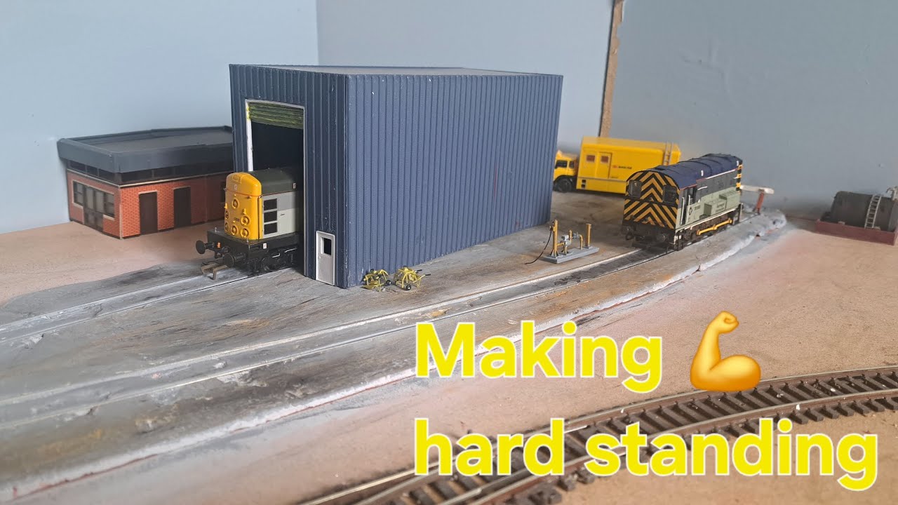 Making hard Standing oo gauge model railway 