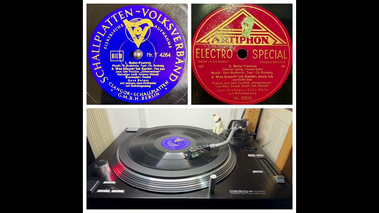 Jazz-Orchester Eddy Walis, v Erwin Hartung: Meier-Foxtrot / Was brauch' ich Kaviar - 1931/32