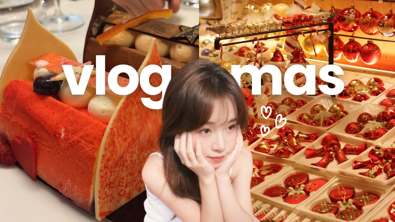 Vlogmas | Chợ Giáng Sinh Strasbourg, ăn Noel cùng gia đình Pháp | Du học Pháp
