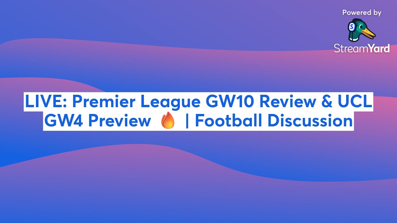 В ПРЯМОМ ЭФИРЕ: Обзор Премьер-лиги GW10 и превью UCL GW4 🔥 | Обсуждение футбола