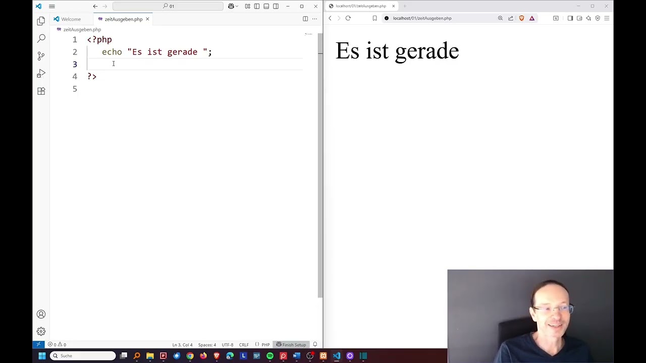PHP Kapitel 1 - Erste dynamische Webseite / Teil 2
