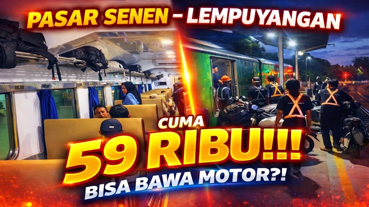 BISA BAWA MOTOR PRIBADI KE JAWA CUMA 59 RIBU??? | KA MOTIS NATARU TENGAH PASAR SENEN - LEMPUYANGAN