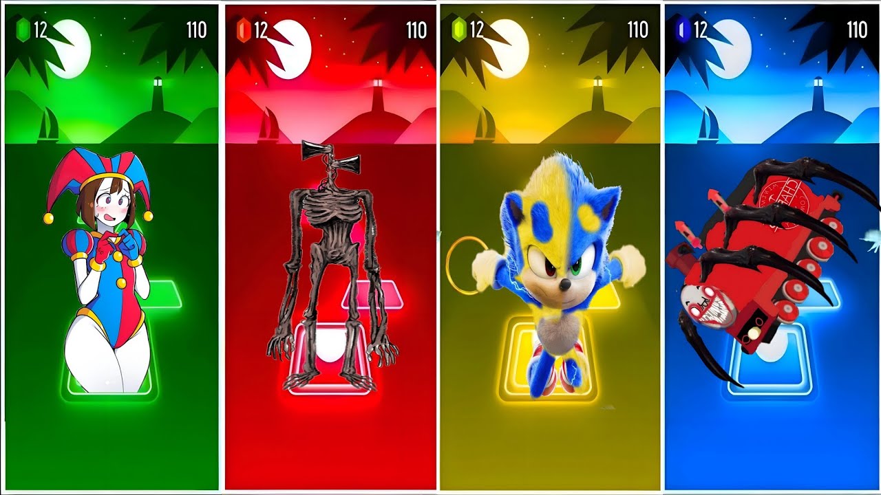 pomni  🆚 siren head 🆚 Sonic 🆚 cho cho charles#23