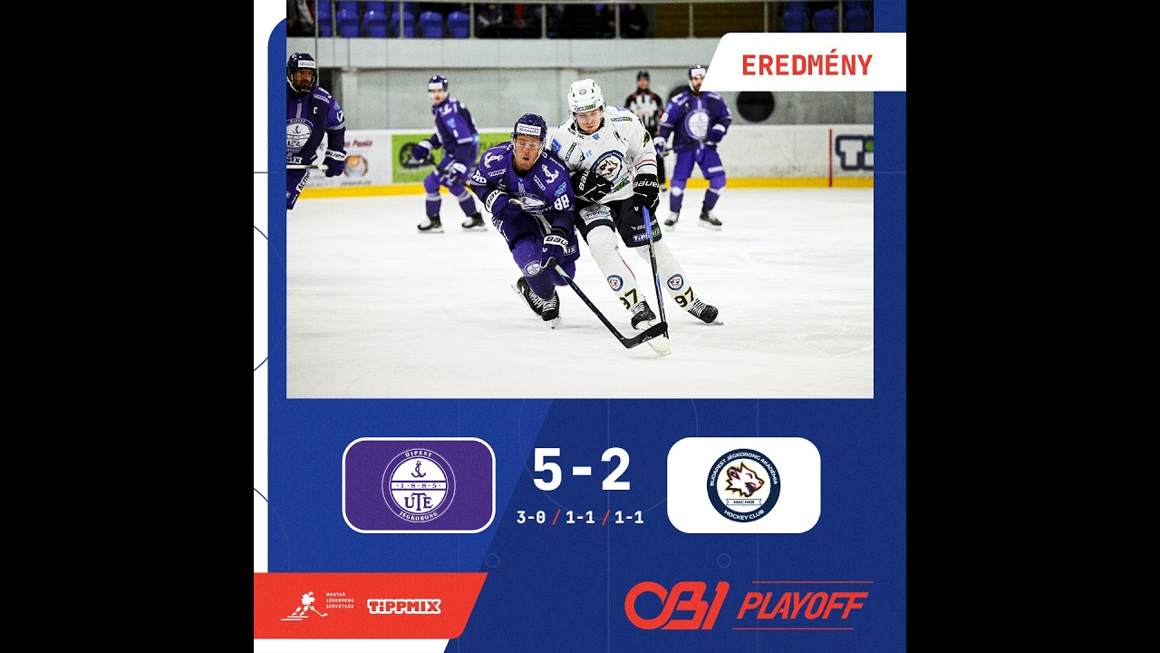 Gólösszefoglaló - OBI 67 - UTE Budapest Jégkorong Akadémia HC 5-2 20260216