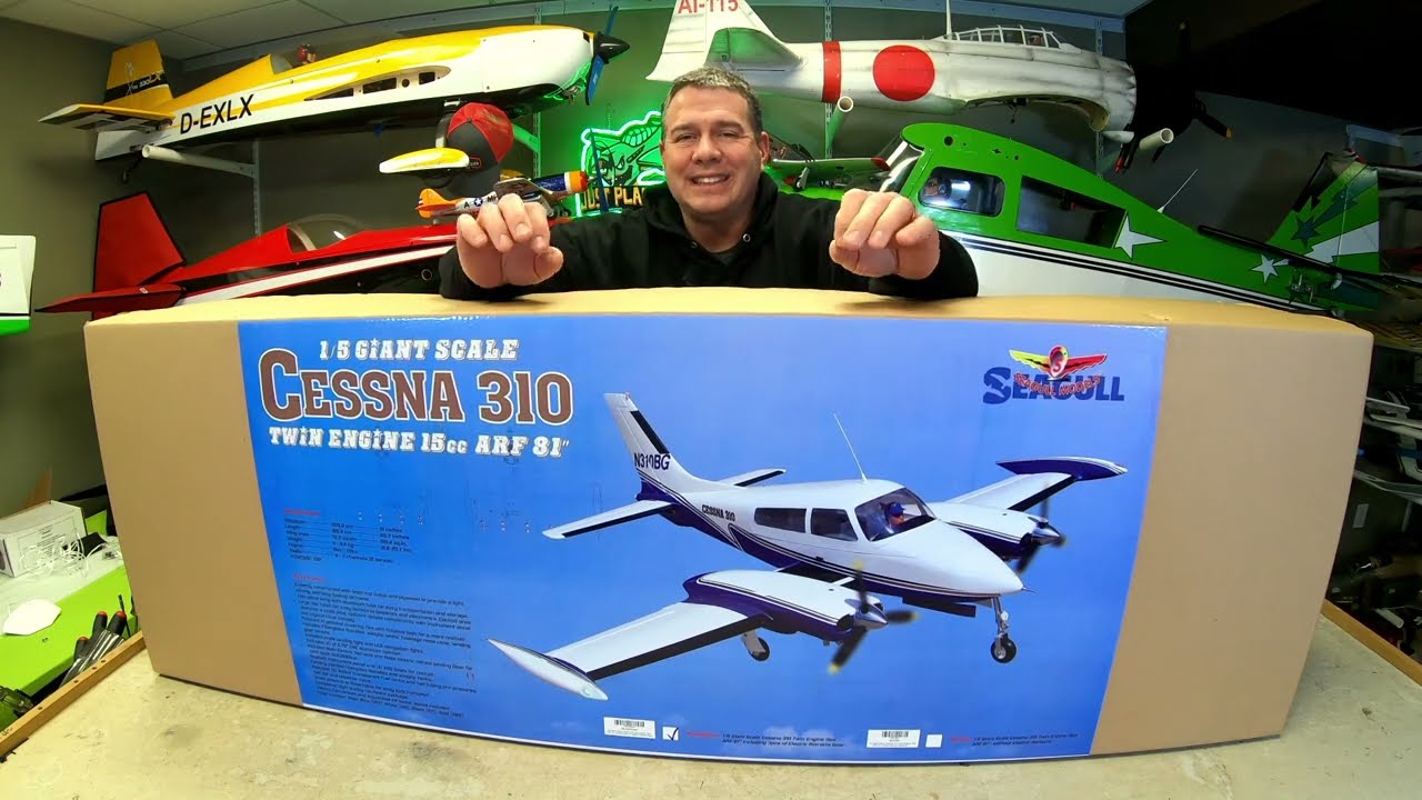 Seagull Models Giant Scale Cessna 310, Unboxing this Beautiful Twin Engine 81