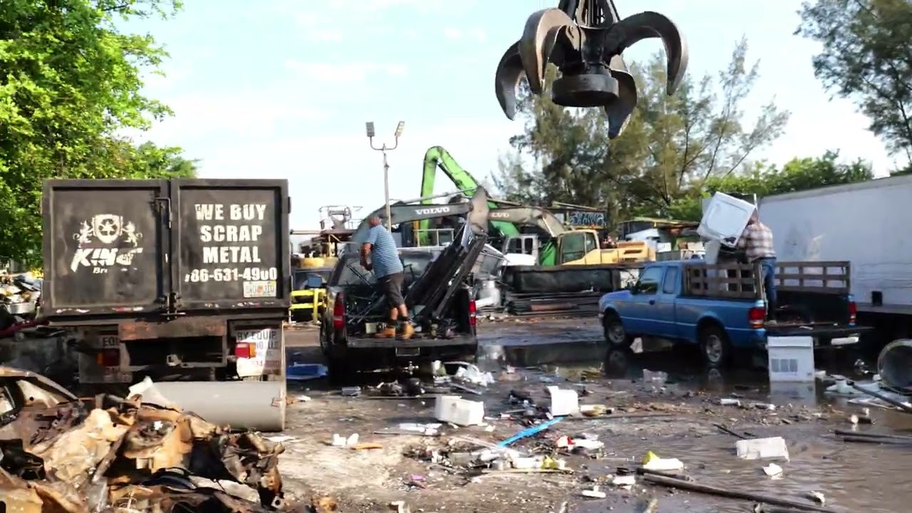 ''Wet ground and heavy metal-teardown with the crane''