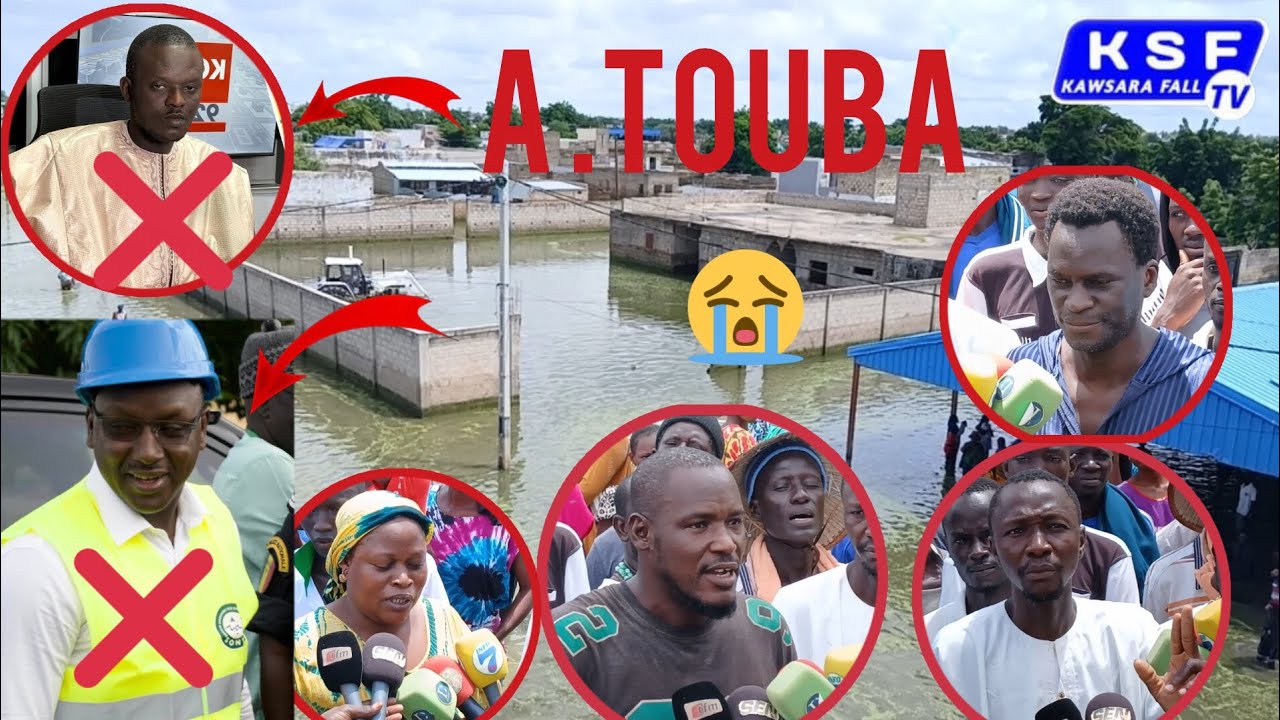 Urgent Manifestation A Populations De Touba Kawsara Fall  ET Carth&eacute; Mam Diarra Darra F&eacute;to inondation