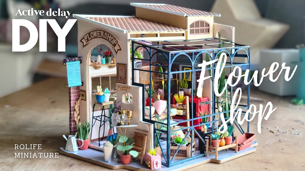 🌸 ASMR Zen Build | Rolife Emily's flower shop #diy #miniature  💐