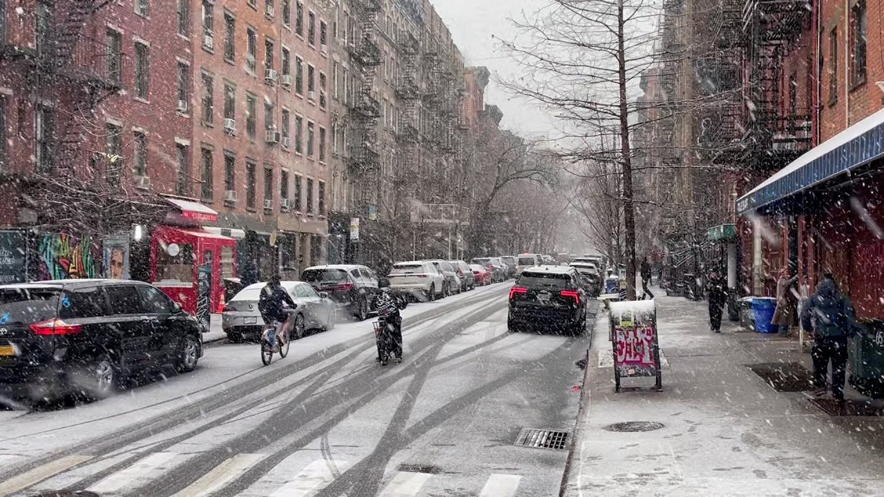 Snow in East Village, New York City (Moving Pictures) (January 2026)