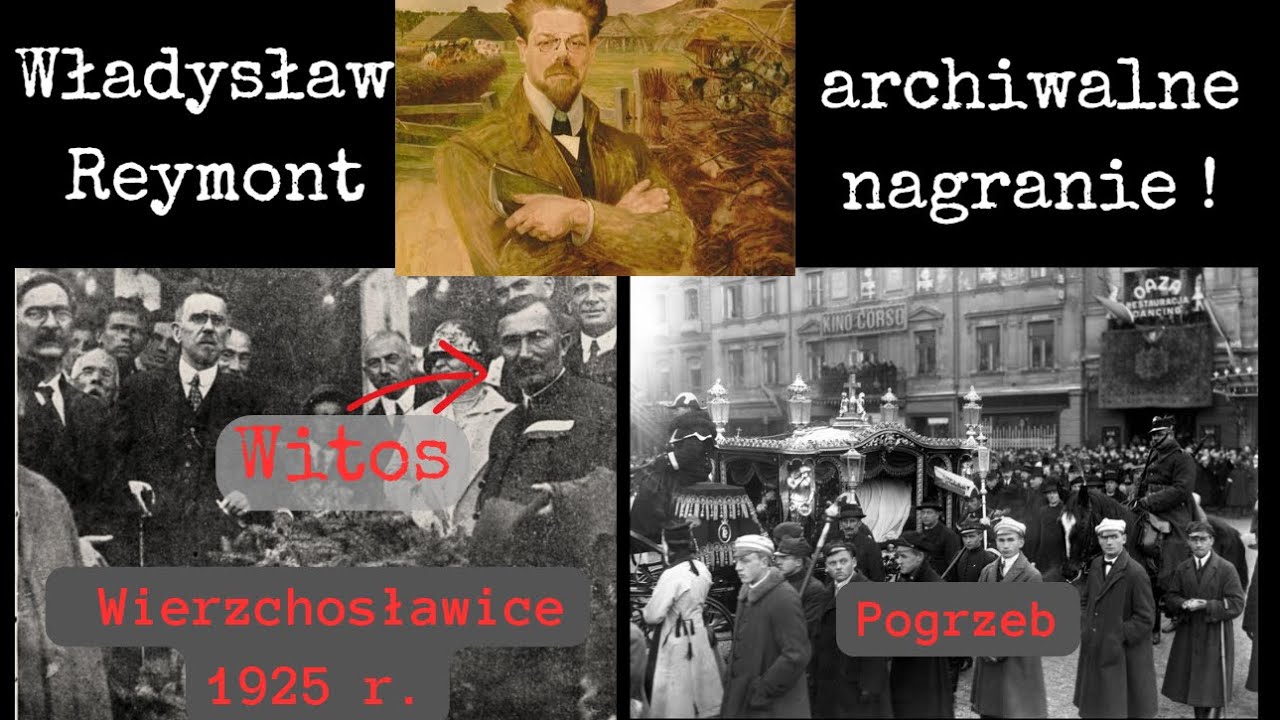 Władysław Reymont - unikalne i rzadkie nagranie z Wierzchosławic! Pogrzeb Noblisty 1925 r.