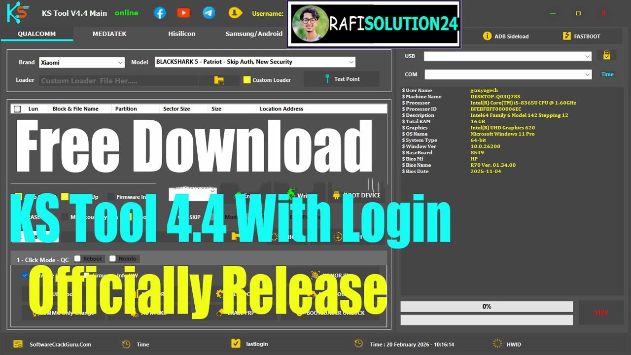 Free Download KS Tool 4.4 With Login Officially Release