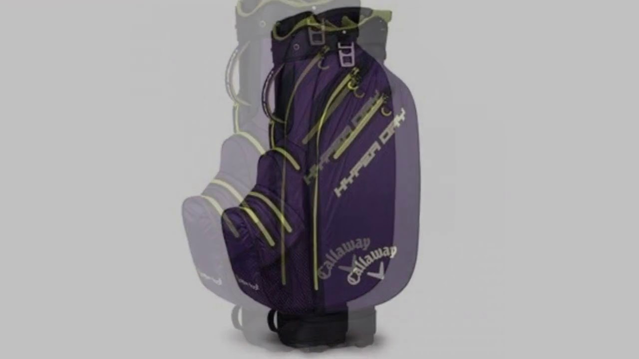 Callaway Golf Hyper Dry Cart Bag, Purple/Green/White, Medium