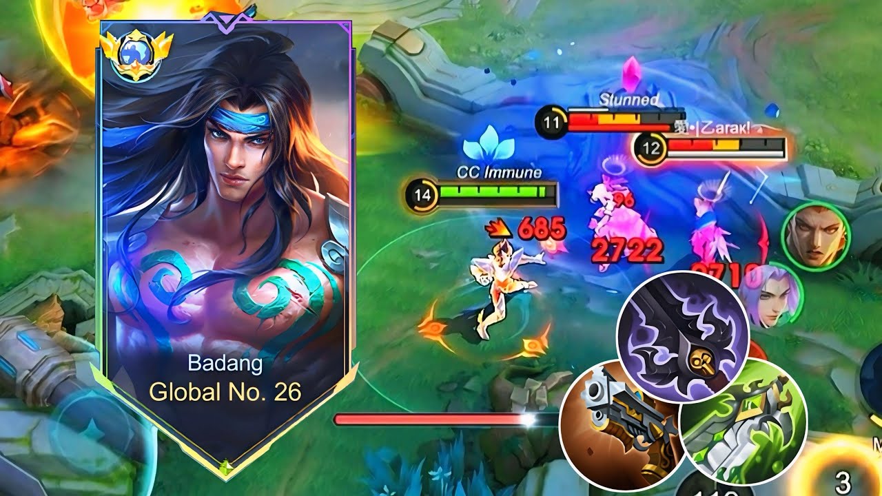 Try this build and emblem for 100 % damage solo rank 💪| badang best build and emblem 2025 🔥